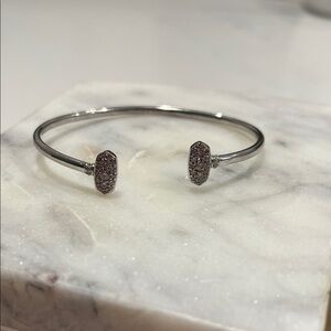 Elegant Silver and Pink Women's Bracelet